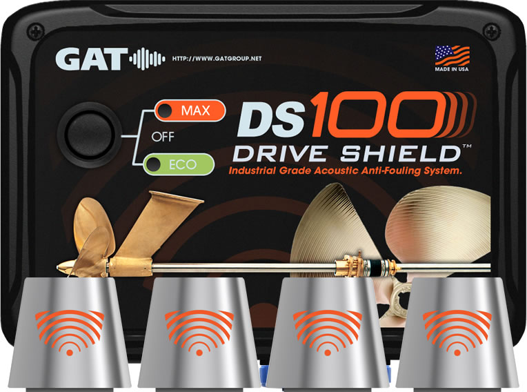 Hull Shield DS100 Ultrasonic Boat Hull Bottom Antifouling System for Stern Gear & Bow Thrusters