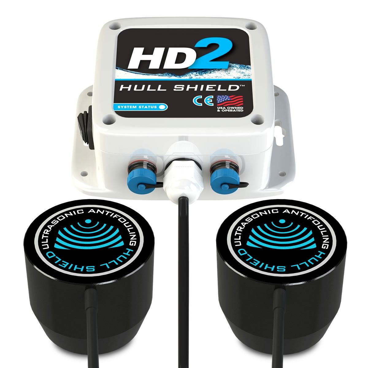 Hull Shield HD2 Ultrasonic System for Boat to Protect Hull and Running Gear