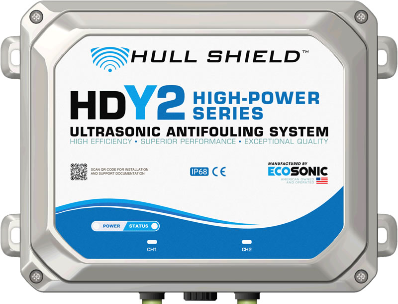 Hull Shield HDY-2 Ultrasonic Antifouling for yachts, ships, boats, and vessels.