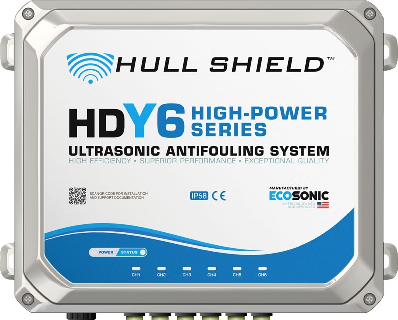 Hull Shield HDY-6 Ultrasonic Antifouling for yachts, ships, boats, and vessels.