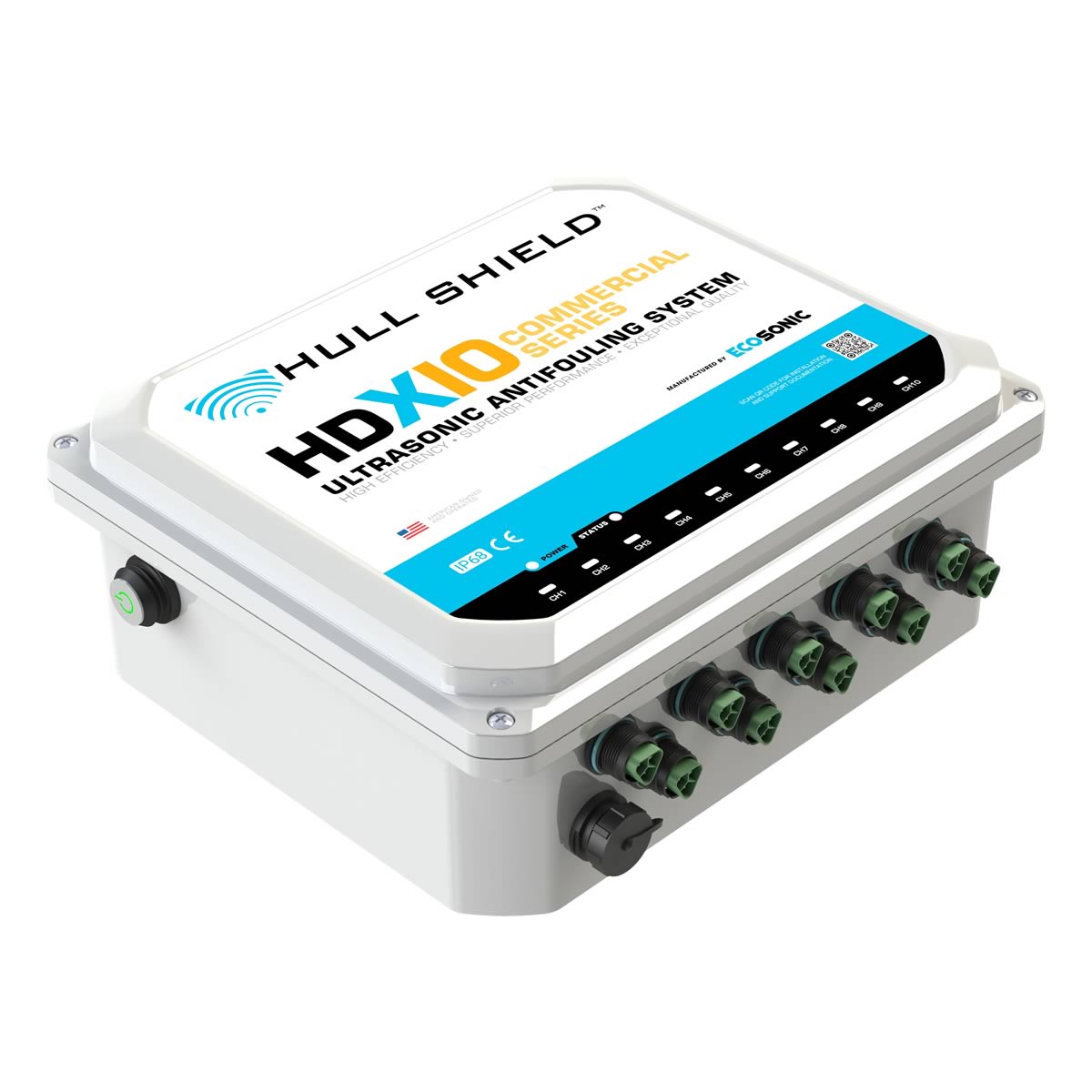Hull Shield HDX-10 Ultrasonic System for Commercial Ships and Boats Protects Bottom Paint