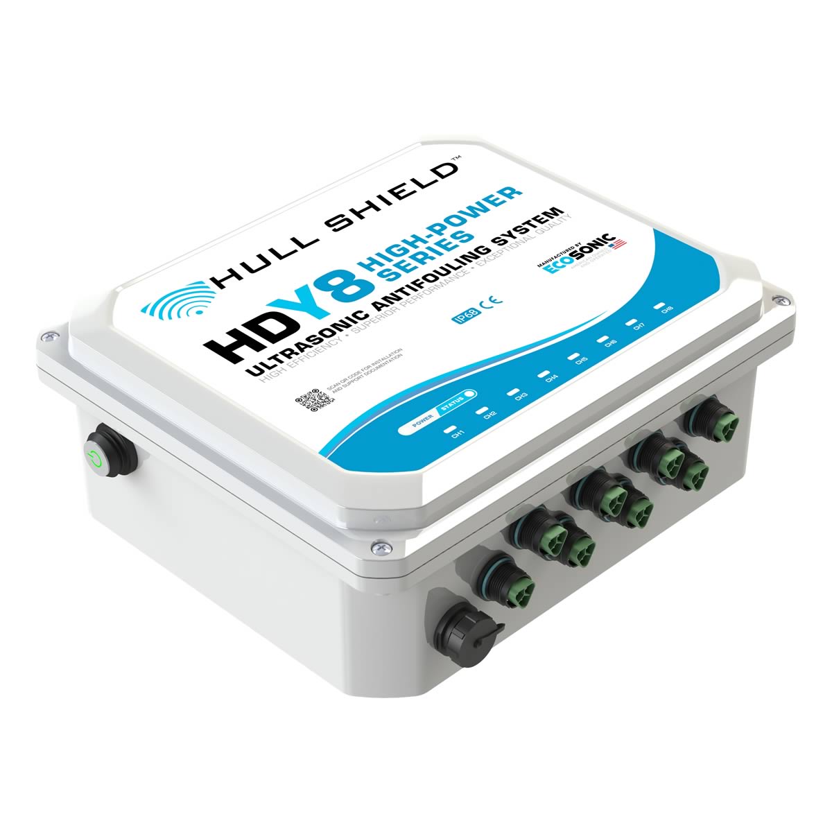 Hull Shield HDY8 Ultrasonic System for Yachts Protects Bottom Paint